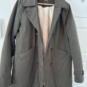 M0851 women's peacoat primaloft insulation Canvas base treated with wax